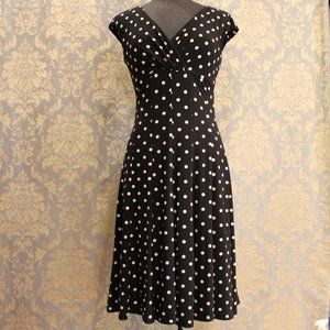 Little Retro Polka Dot Fit & Flare Midi Dress